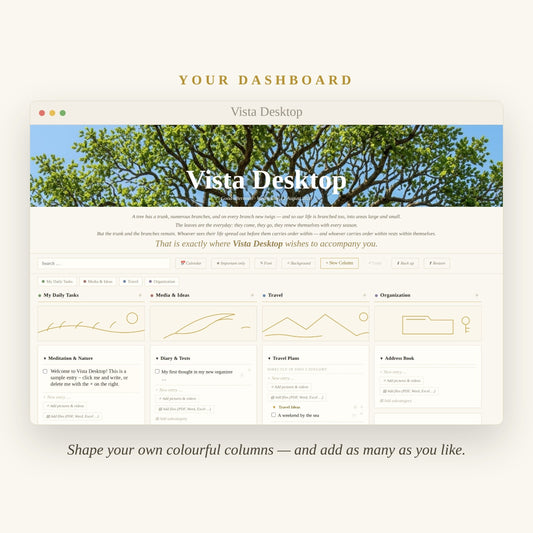 VistaDesktop – Persönlicher Desktop-Organizer (ohne Konto, ohne Cloud)